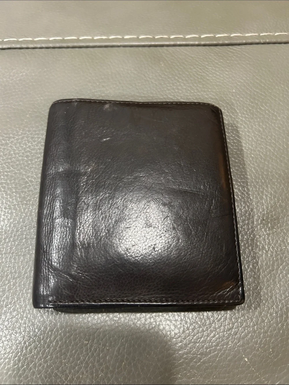 Men's Bifold Genuine Handcrafted Brown Leather Wallet EUVC